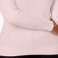 Karen Scott Suéter Feminino de Tricô de Algodão Rosa Tamanho Pequeno