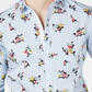 Camisa masculina listrada floral com botões da INC International Concepts, azul, tamanho XXX-G