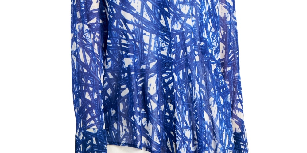 Blusa assimétrica grande Alfani feminina, azul marinho, tamanho grande