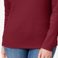 Karen Scott Blusa Feminina de Algodão com Gola Henley Vermelha Tamanho Pequeno Pequeno