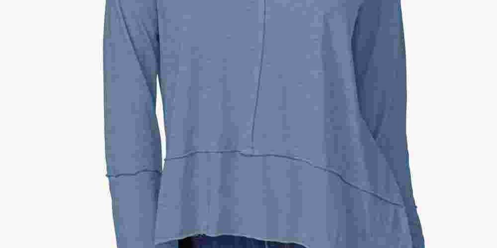 Estilo &amp; Co Feminino Algodão Cano Alto Baixo Azul Tamanho P