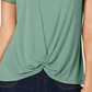 Top feminino com frente torcida estilo &amp; co, verde, tamanho GG