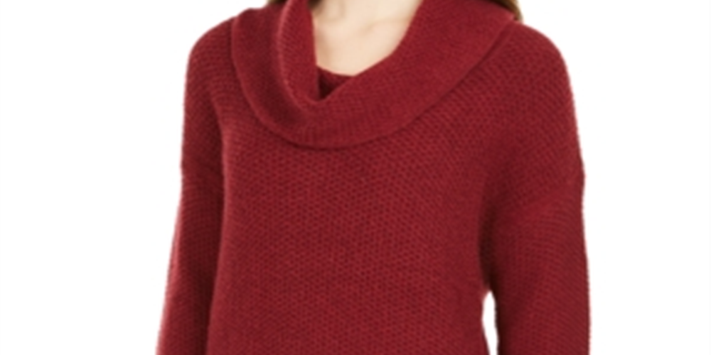 Suéter feminino Style &amp; Co com gola alta, vermelho, tamanho médio