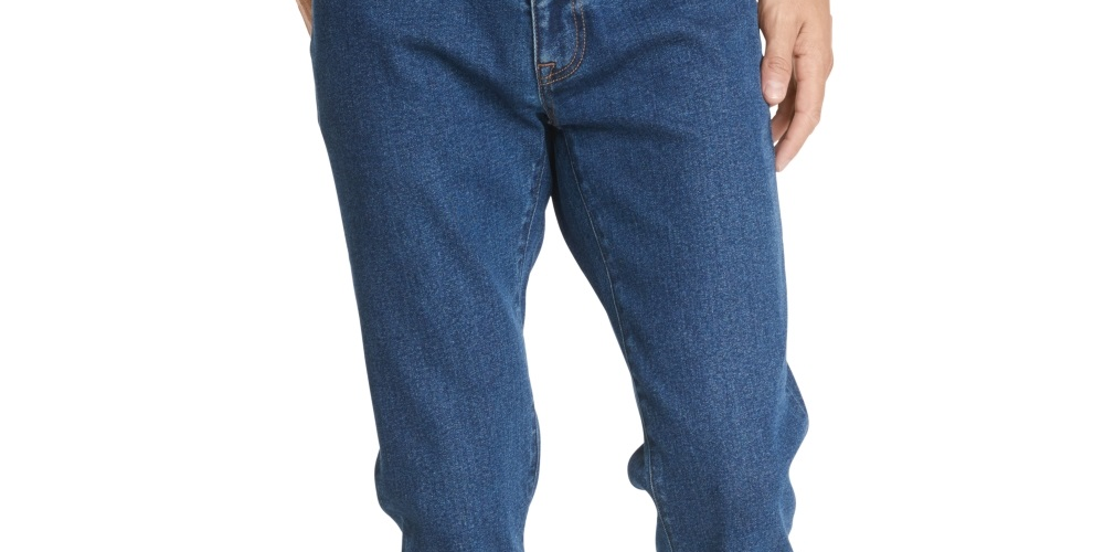 Calça jeans masculina Tommy Hilfiger Slim Tapered Fit Stretch Azul Tamanho 34X30