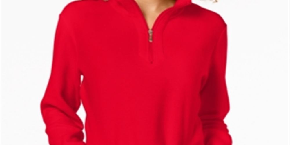 Karen Scott Blusa Feminina Gola Alta Vermelha Tamanho Pequeno G