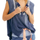Camiseta Harvey Muscle Feminina Free People Azul Marinho Tamanho Grande