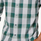 Camisa de flanela xadrez masculina Club Room, verde, tamanho pequeno