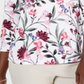 Karen Scott Top Henley Estampado Feminino Branco Floral Tamanho Pequeno P