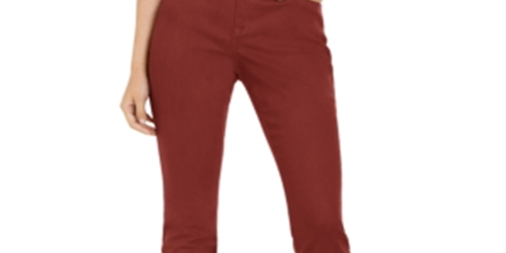 Calça jeans skinny feminina INC International Concepts Essentials Curvy Fit, vermelha, tamanho 16