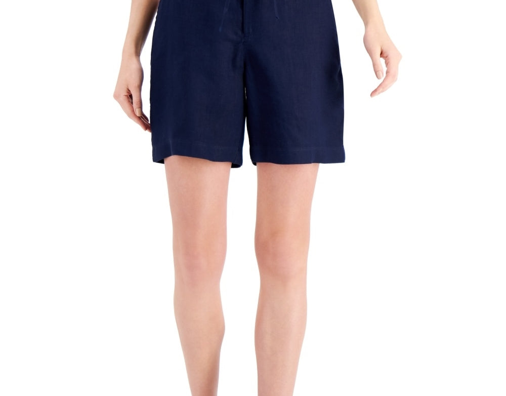 Shorts femininos Charter Club azul tamanho extragrande
