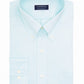 Camisa social masculina Club Room Classic/Regular Fit Stretch, resistente a rugas, lisa, Pinpoint, verde, tamanho 18/36-37