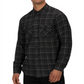 Camisa xadrez Hurley Spitfire masculina, preta, tamanho médio
