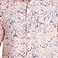 Camisa masculina Tommy Bahama Sun Coral Fronds Classic Fit com estampa tropical Chambray Camp, branca, tamanho XX-G