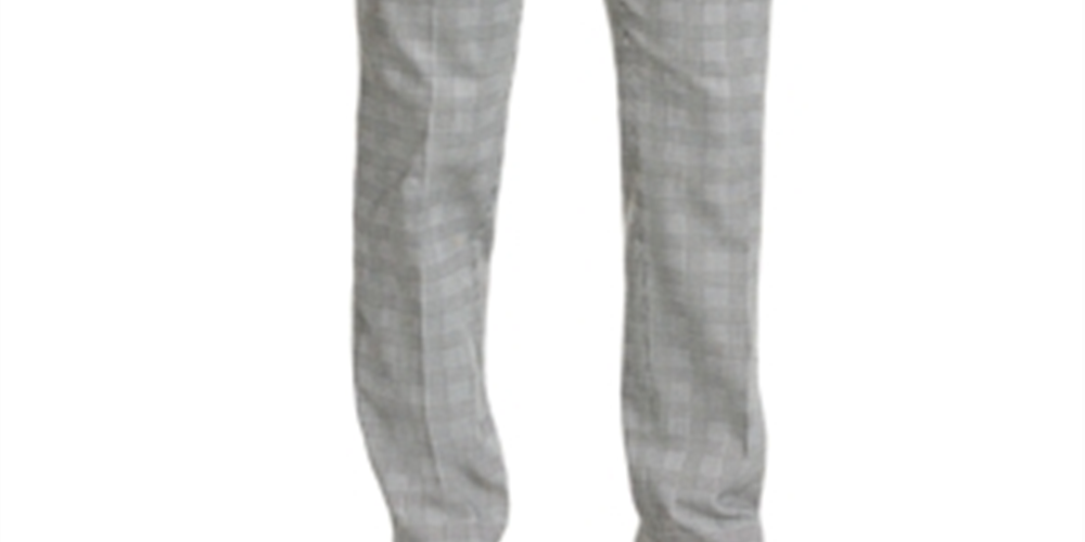 Calça social masculina Tommy Hilfiger xadrez Th Flex Stretch Modern Fit - Cinza, tamanho 34X34