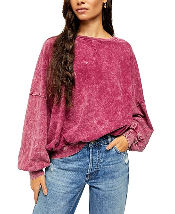 Camiseta Free People 213 Vinho Vermelho Escuro Tamanho Médio