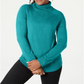 Karen Scott Suéter Feminino Luxsoft Gola Alta Azul Tamanho Pequeno Pequeno