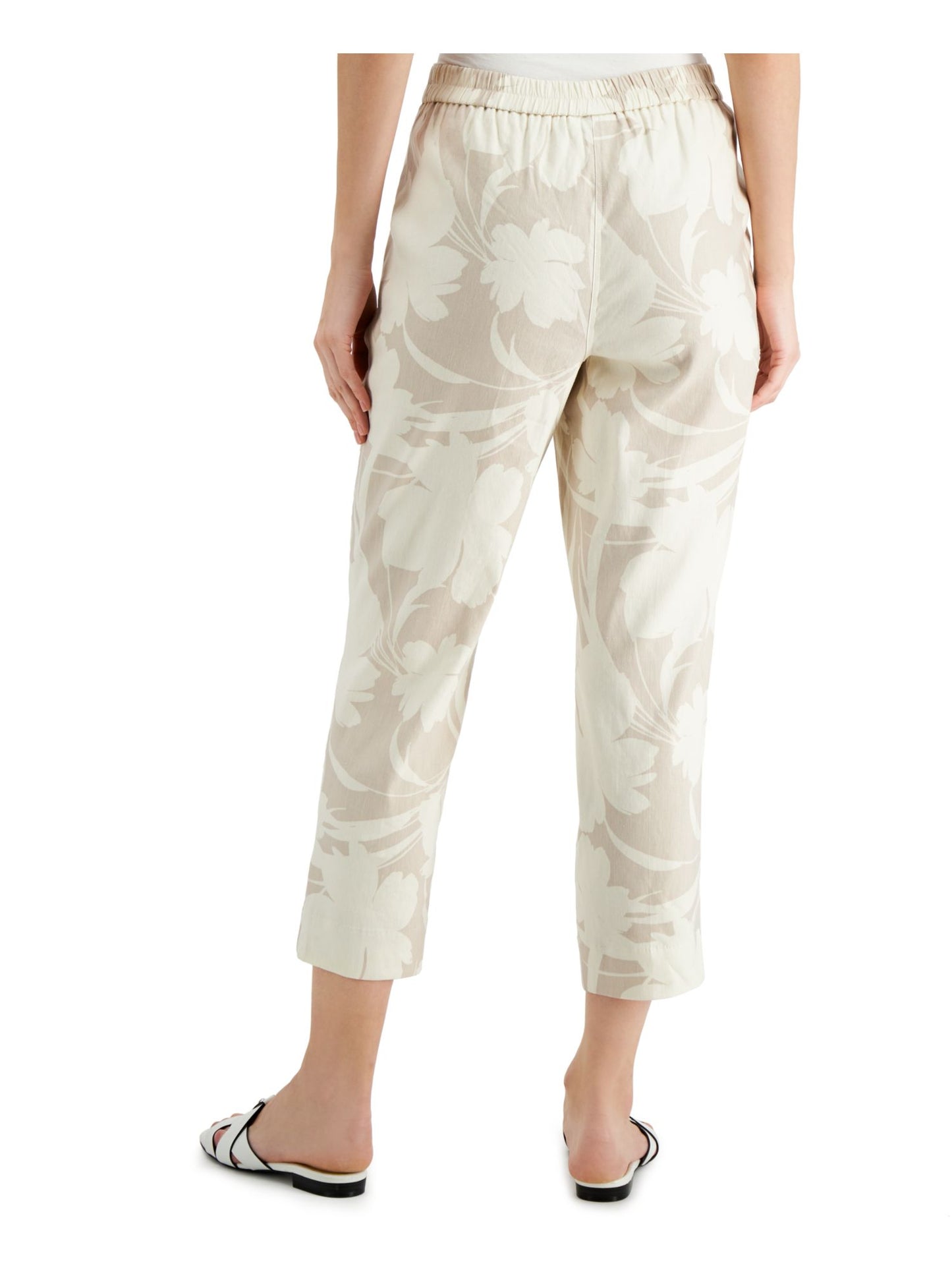 Calça Floral Feminina Alfani Marrom Tamanho Médio