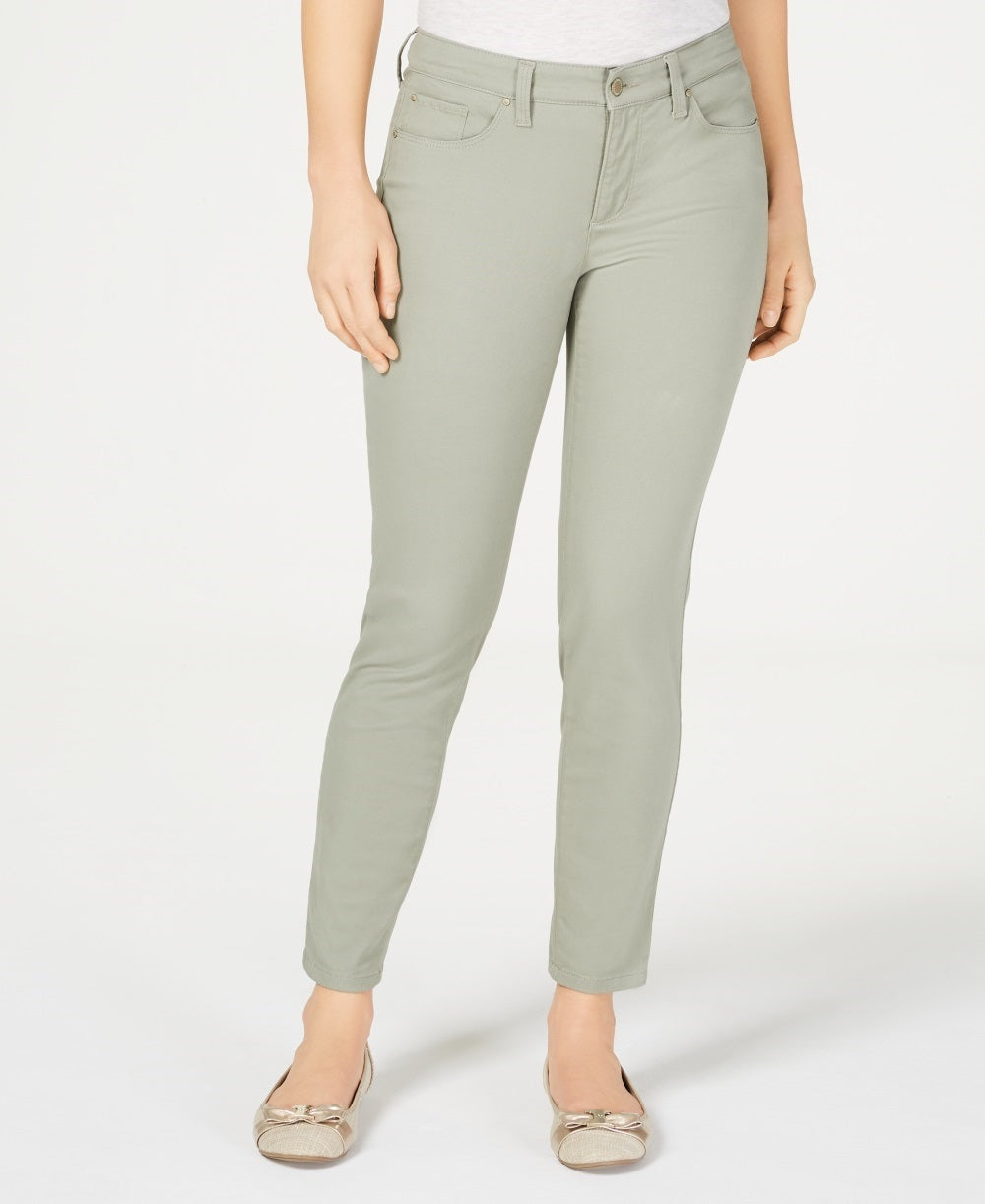 Calça jeans skinny feminina Charter Club Petite Bristol, verde, tamanho 10 P