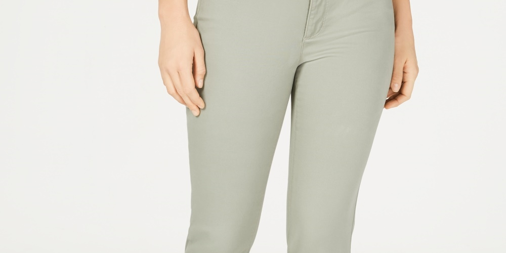 Calça jeans skinny feminina Charter Club Petite Bristol, verde, tamanho 10 P