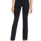 Jeans feminino estilo &amp; co, cintura média, corte bootcut, tamanho 24x4,5, azul escuro