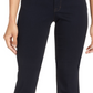 Jeans feminino estilo &amp; co, cintura média, corte bootcut, tamanho 24x4,5, azul escuro