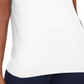 Camiseta feminina Karen Scott com acabamento em crochê e algodão, tamanho grande, branca