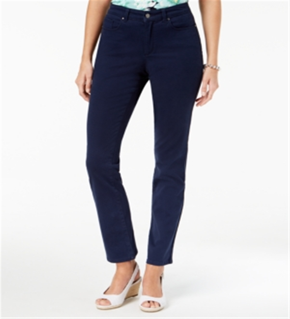 Calça jeans feminina Lexington reta azul tamanho 8 da Charter Club
