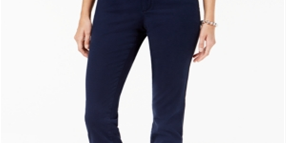 Calça jeans feminina Lexington reta azul tamanho 8 da Charter Club