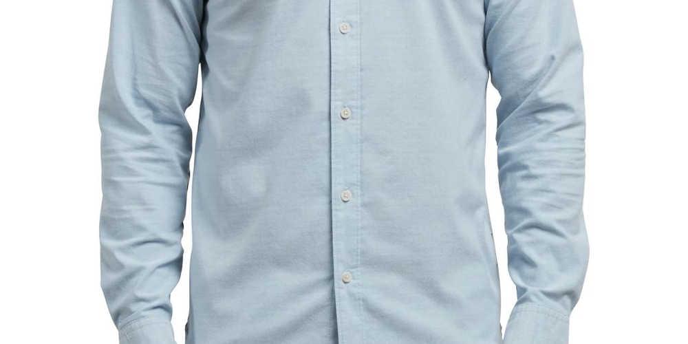 Camisa Oxford Stretch Masculina Volcom Azul Tamanho P
