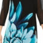 Túnica Alfani Feminina Estampada Floral Preta - Azul-Marinho Tamanho Pequeno P