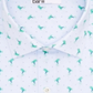 Camisa social masculina Bar III Slim Fit Performance Stretch com listras de sapo, azul, tamanho P