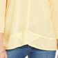 Estilo &amp; Co Feminino Detalhe de Costura Alto Baixo Top Amarelo Tamanho XX-Grande