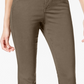 Calça jeans feminina estilo &amp; co com controle de barriga, perna reta e cintura alta, verde, tamanho 2S
