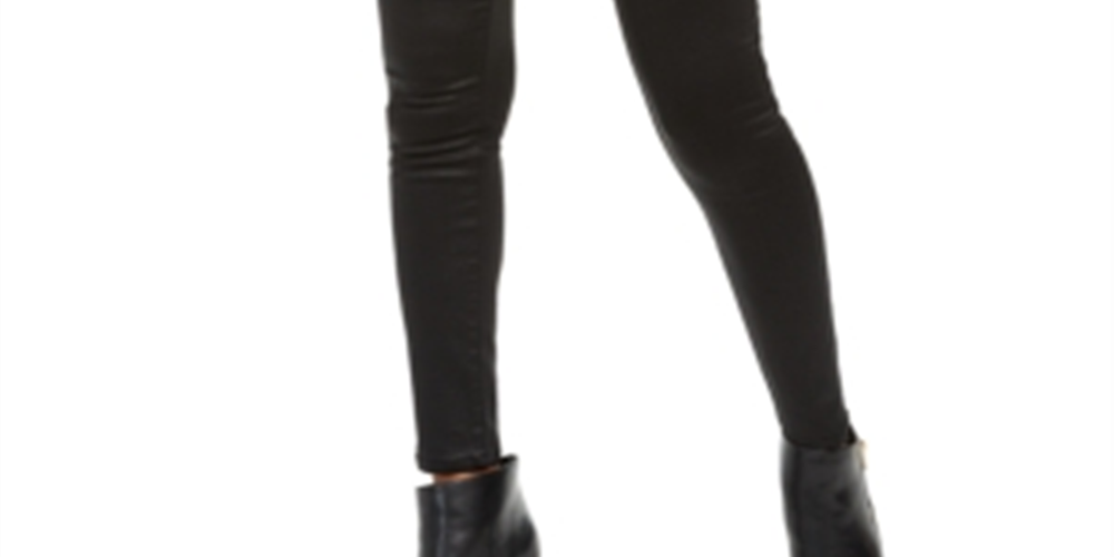 Calça jeans skinny feminina Kendall Kylie com bolso e zíper, preta, tamanho 27