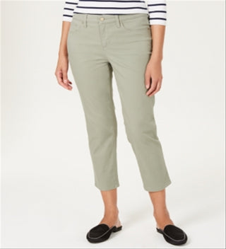 Charter Club Women's Tummy Control Bristol Capri Jeans Green Size 8 Petite