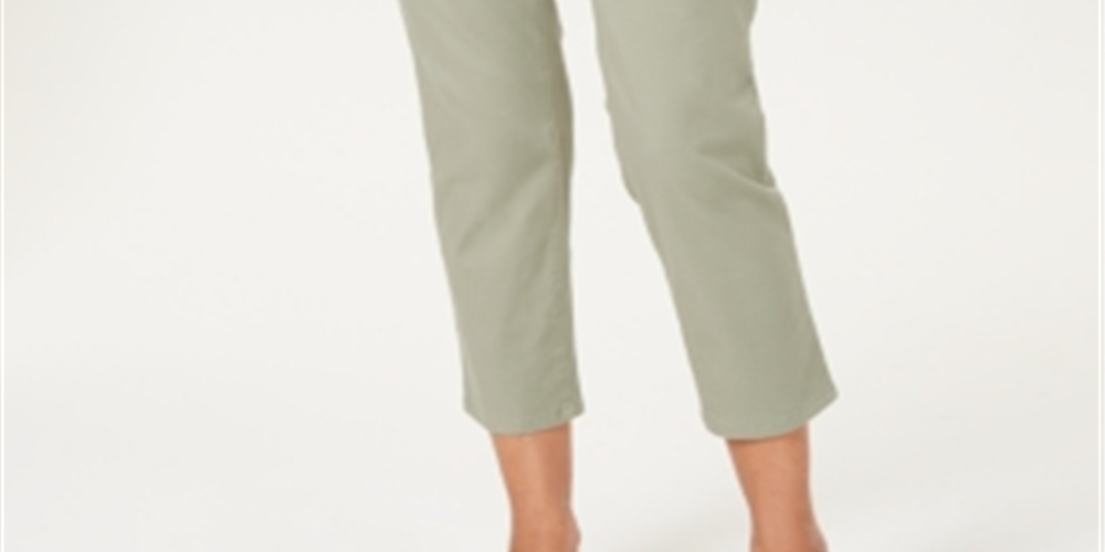 Calça jeans feminina Charter Club Tummy Control Bristol Capri, verde, tamanho 8, pequena