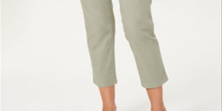 Charter Club Women's Tummy Control Bristol Capri Jeans Green Size 8 Petite