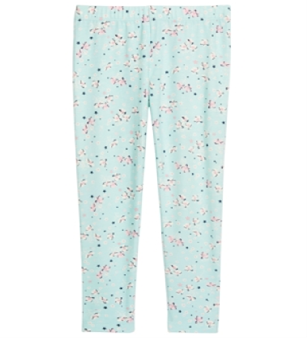 Leggings estampadas florais para meninas Epic Threads, azul, tamanho 3T