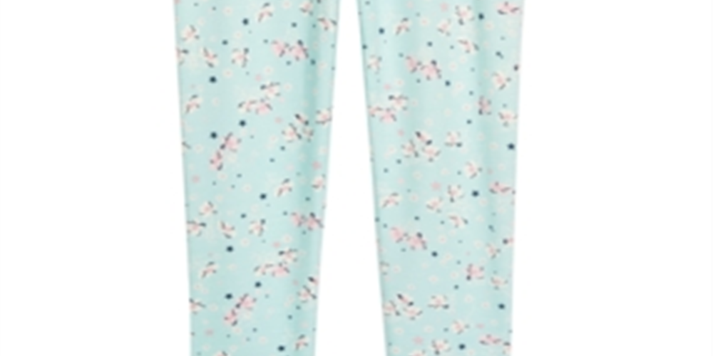 Leggings estampadas florais para meninas Epic Threads, azul, tamanho 3T