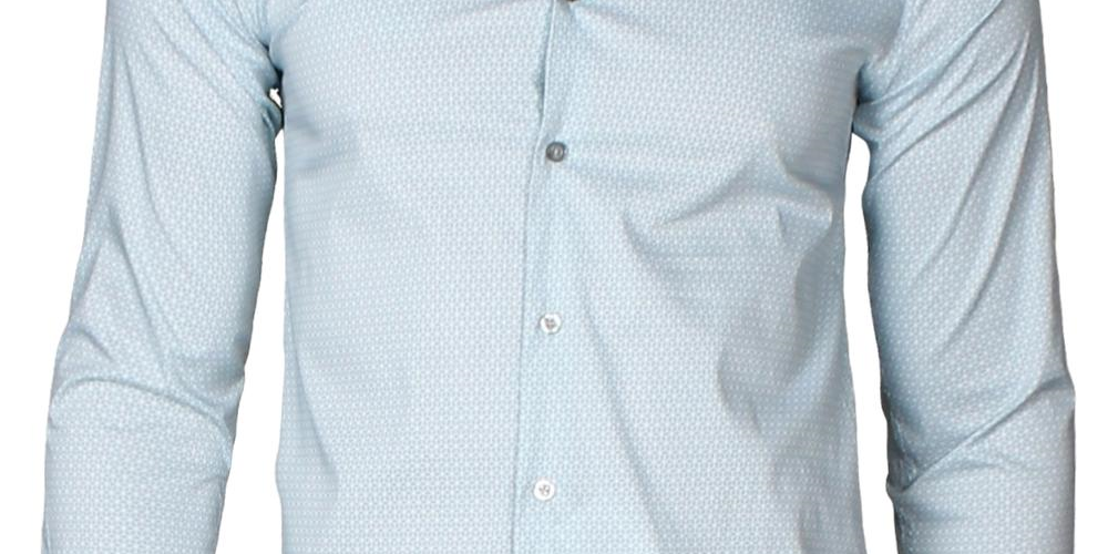 Camisa Alfani Masculina Cube Suit Seprate com Botões Verde - Branco tamanho G