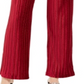 Calça feminina Alfani de veludo plissada vermelha tamanho pequeno
