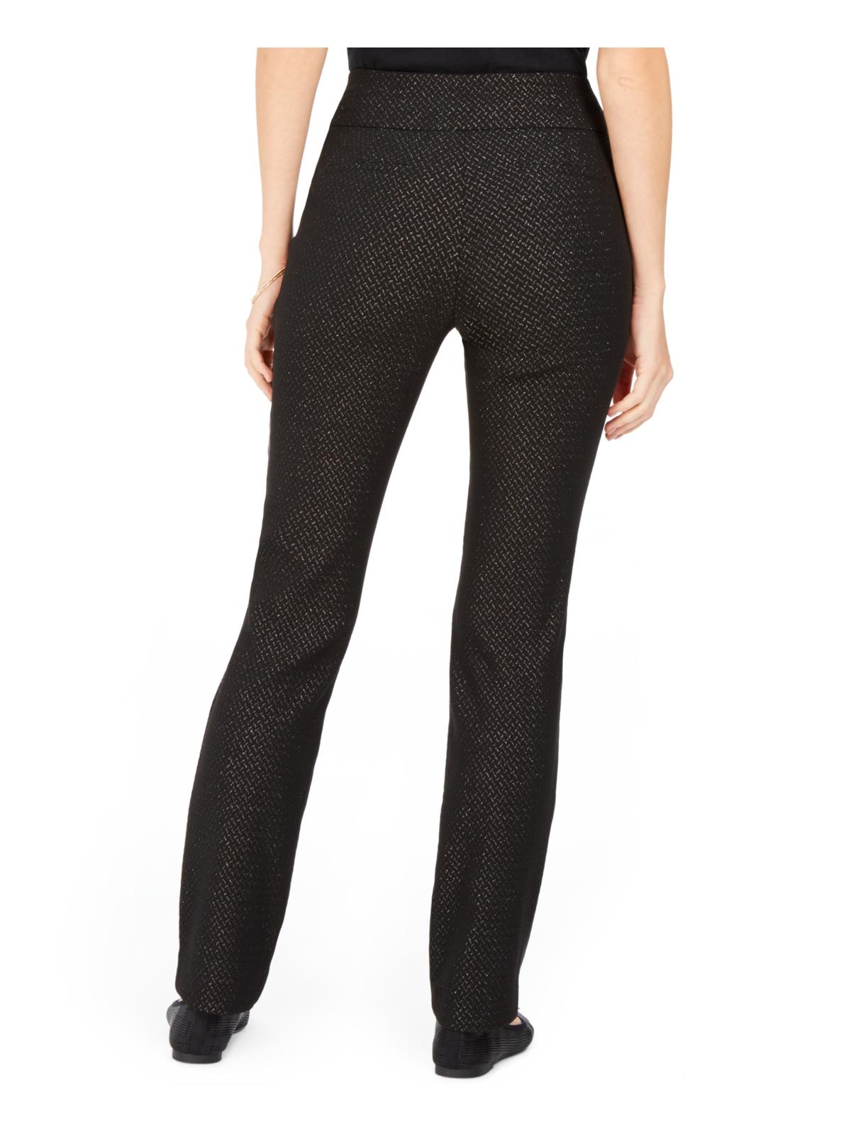 Calça casual feminina Charter Club com estampa elástica, preta, tamanho 18