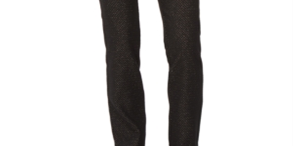 Calça casual feminina Charter Club com estampa elástica, preta, tamanho 18