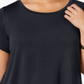 Blusa casual feminina Alfani Plus Hi Low manga curta preta tamanho 0X