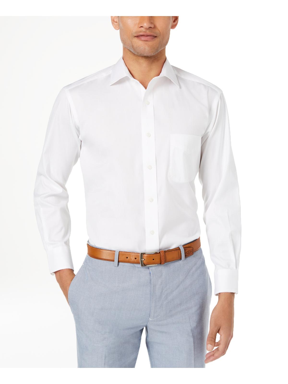 Camisa social profissional slim fit masculina Club Room, branca, tamanho GG