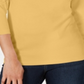 Camisa Henley de algodão feminina Karen Scott, marrom, tamanho pequeno, médio