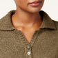 Karen Scott Suéter Feminino Heather Manga Longa Gola Verde Tamanho Pequeno Grande