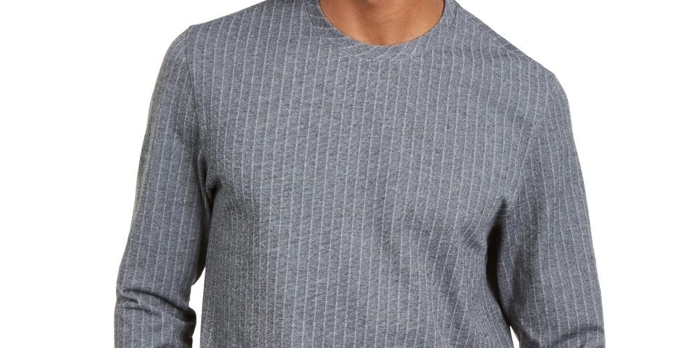 Moletom masculino Alfani com listras elásticas, preto, tamanho extragrande