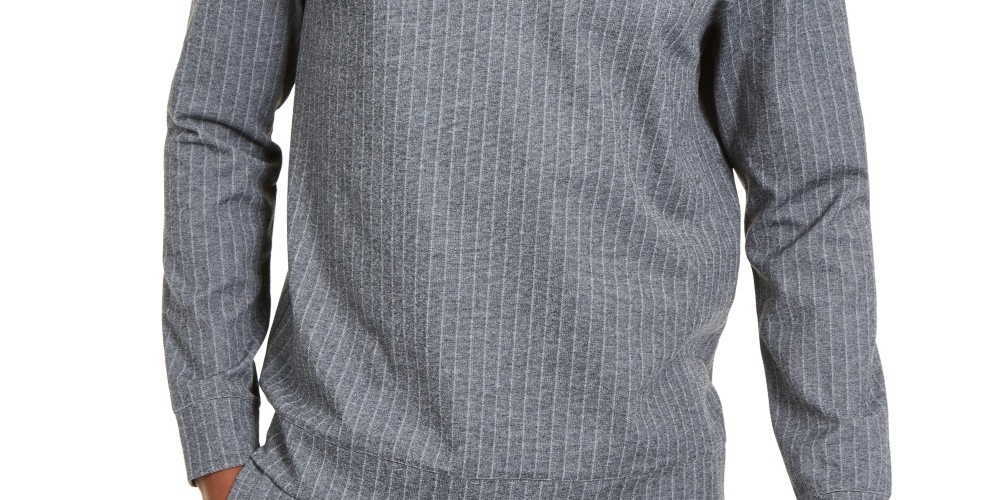 Moletom masculino Alfani com listras elásticas, preto, tamanho extragrande