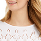 Top de algodão com ilhós feminino Style &amp; Co, branco, tamanho pequeno
